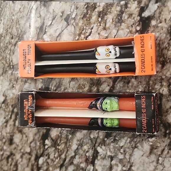 Halloween skull  and witch taper candles🕯 - Picture 1 of 14